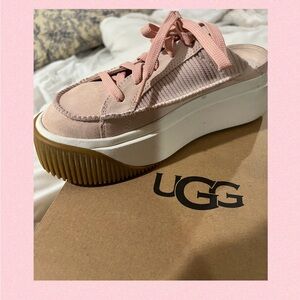 UGG Women's Blush Pink EZ Duzzit Platform mules